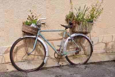 Velo pot de fleurs